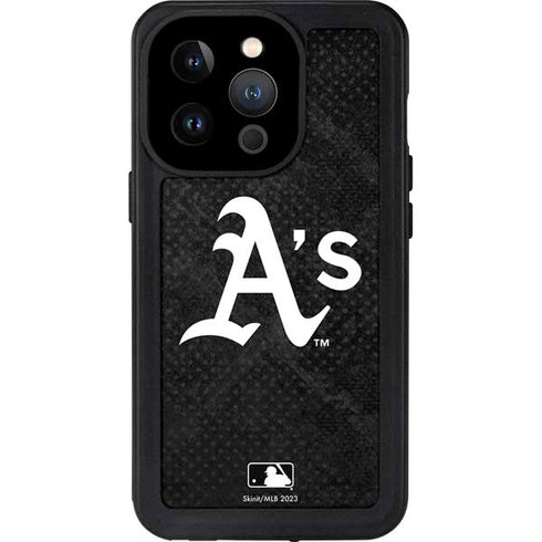 MLB Oakland Athletics Dark Wash iPhone 15 Pro Waterproof Case